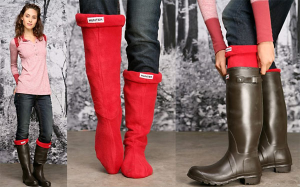 Hunter Boots welly warmers red