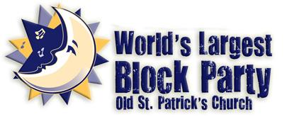 image of old st pats worlds largest block party logo
