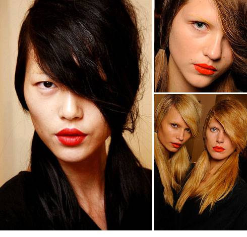 Image of Prada Spring 2010-orange lipstick