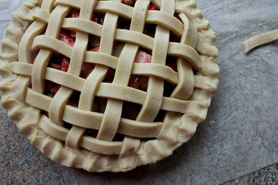 image of lattice pie top