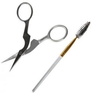 image of Tweezerman Brow Shaping Scissors and Brush