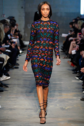 Proenza Schouler Fall 2011 RTW- Navajo tribal style- Laurel Schaffer - Downright Red