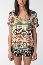 image of Urban Outfitters Ecote Warior inside out Print tee