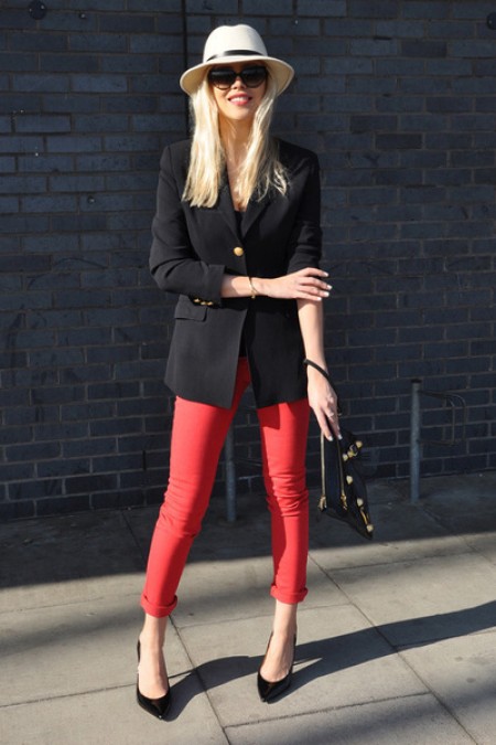 image of kate moss topshop red jeans 2011