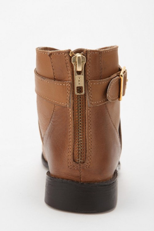 image of ecote leather zip booties