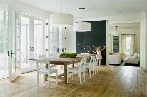 image of dining room with french doors