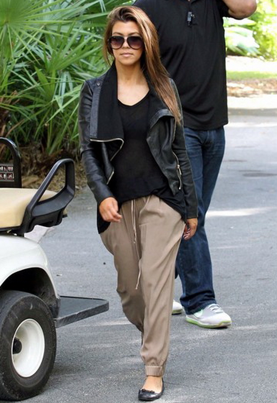 Kourtney Kardashian wearing Ramy Brook Crop Pant