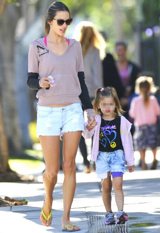 Alessandra Ambrosio wearing Day By Day Colorblock Pullover Hoodie