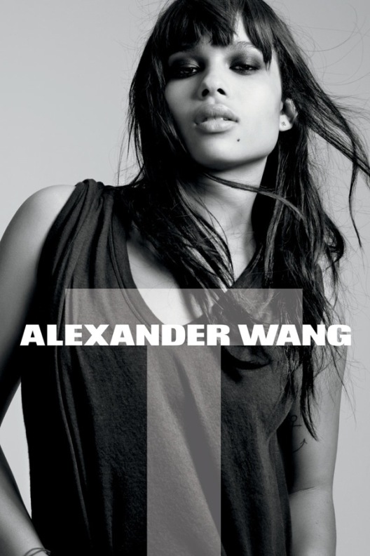 image of Zoe Kravitz for Alexander Wang closeup