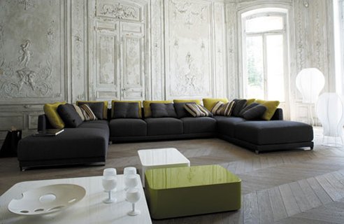 image of Large grey sofa 