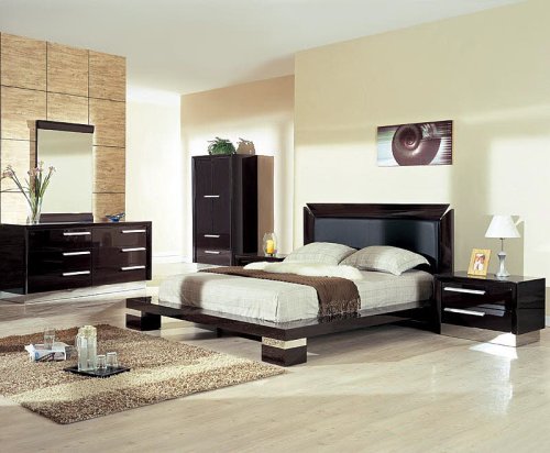 image of dark pine bedroom furniture