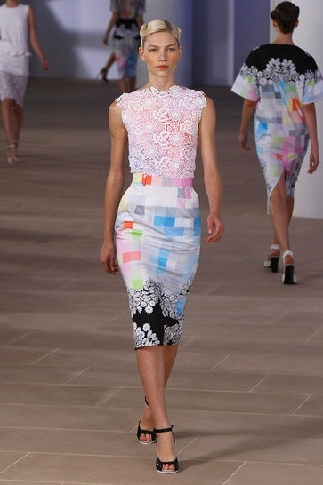 image of Preen Spring 2012 colorblock dress