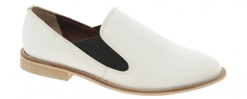 image of ASOS MOTOWN Leather Flat Shoes